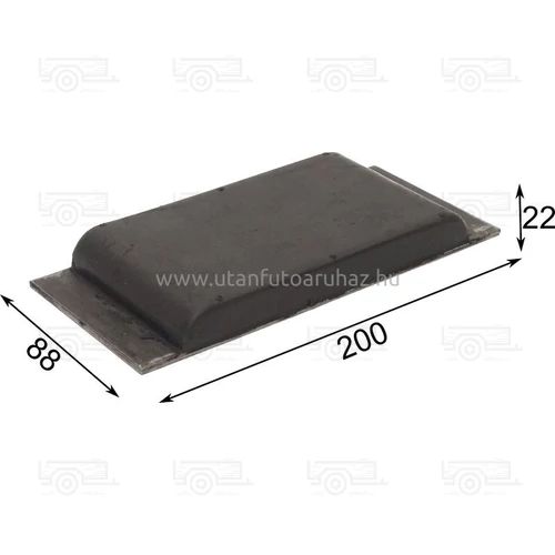 Ütköző gumi billencshez 200X88X22