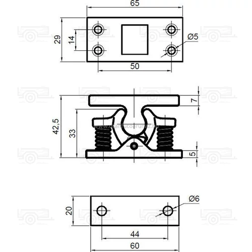 Kép 2/2 - Ajtókitámasztó 2 részes acél rugós