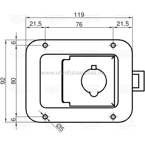 Kép 3/4 - Zár oldalajtóhoz 92x119