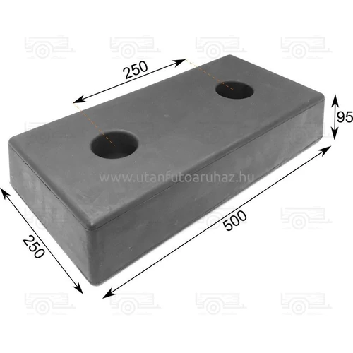 Rámpa ütköző gumi 500X250X95