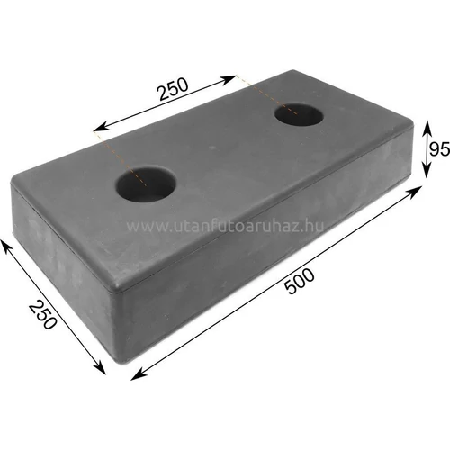 Rámpa ütköző gumi 500X250X95