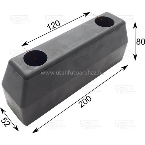 Ütköző gumi 200 X 52 X 80