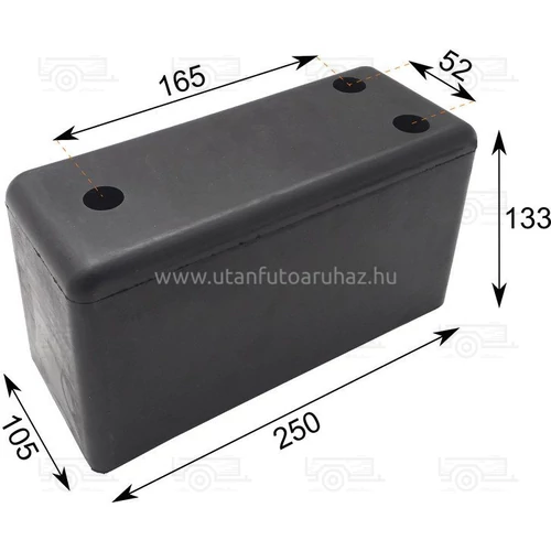 Ütköző gumi 250X105X133 Schmitz 3 furat