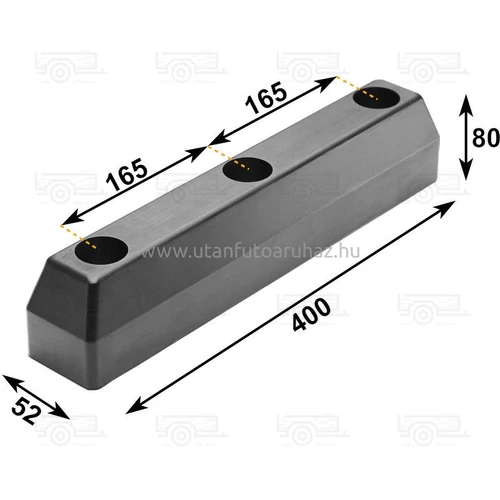 Ütköző gumi 400X52X80