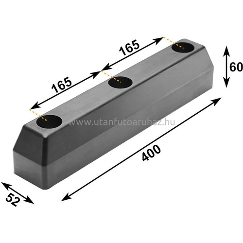Ütköző gumi 400X52X60