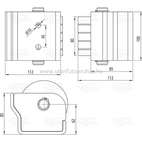 Kép 2/2 - Görgős ütköző szimpla
