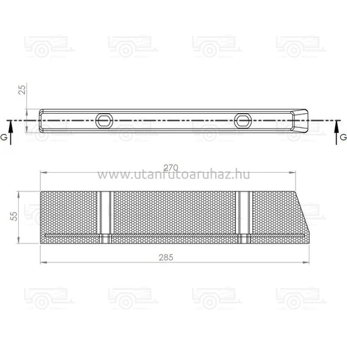 Kép 2/2 - Ütköző gumi 285X25X55 Krone 2 furat