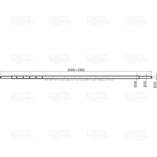 Kép 2/2 - Teherkitámasztó sínbe 2006-2362 24mm
