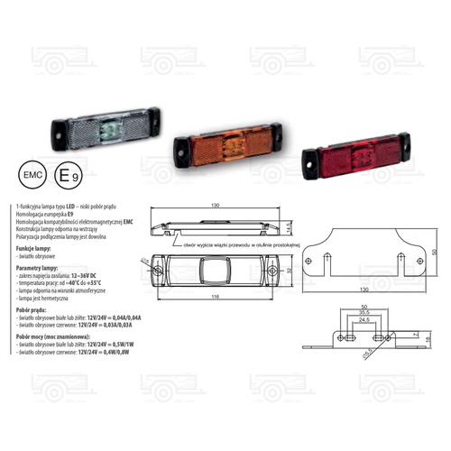 Kép 2/2 - FRISTOM FT-17 Z narancssárga helyzetjelző