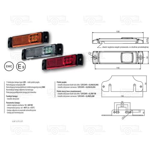 Kép 2/2 - FRISTOM FT-18 Z narancssárga helyzetjelző
