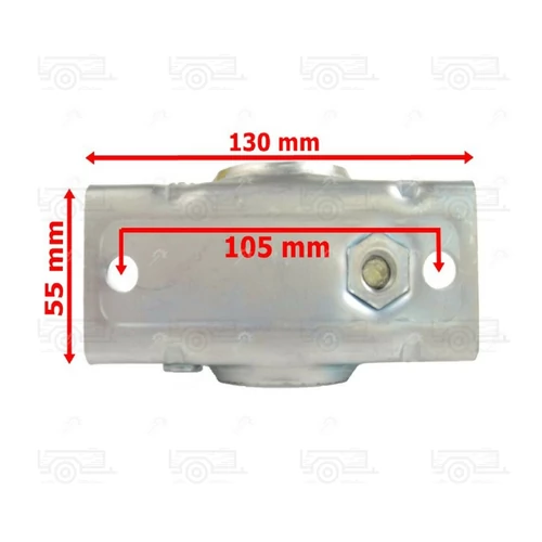 Kép 2/7 - Orrkerék szett, bilinccsel  200x50 mm-es kerékkel, Ø48 mm - 150 kg