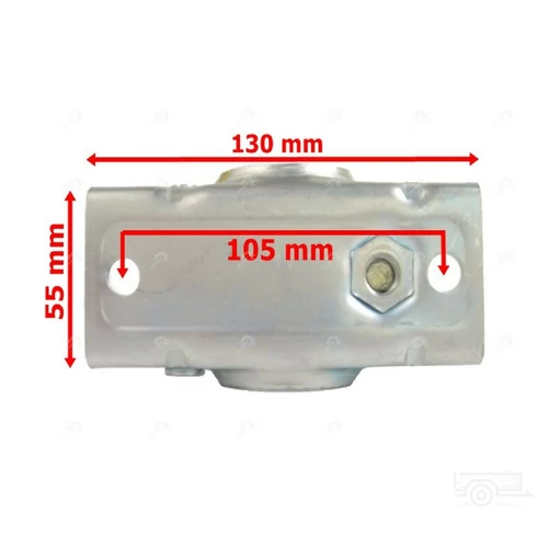 Kép 3/5 - Winterhoff orrrkerék szett, bilinccsel 200x50 mm-es műanyag kerékkel, Ø48 mm - 150 kg