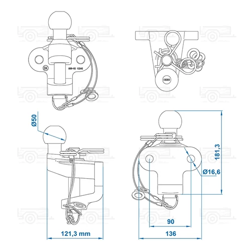 Kép 7/7 - Kombi vonógömb D17.2/S200