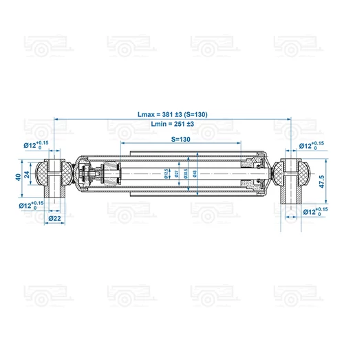 Kép 5/5 - Lengéscsillapító szett, 250-380 mm, 900kg