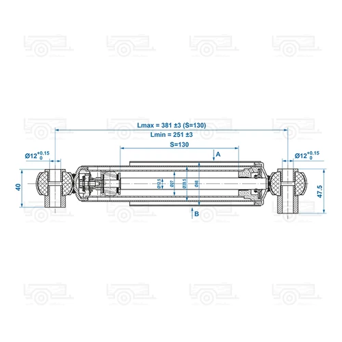 Kép 5/5 - Lengéscsillapító szett, 250-380 mm, 900-1300 kg