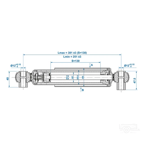 Kép 5/5 - Lengéscsillapító szett, 250-380 mm, 900-1300 kg