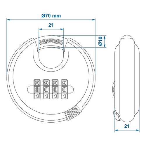 Kép 6/7 - Lakat, számzárral