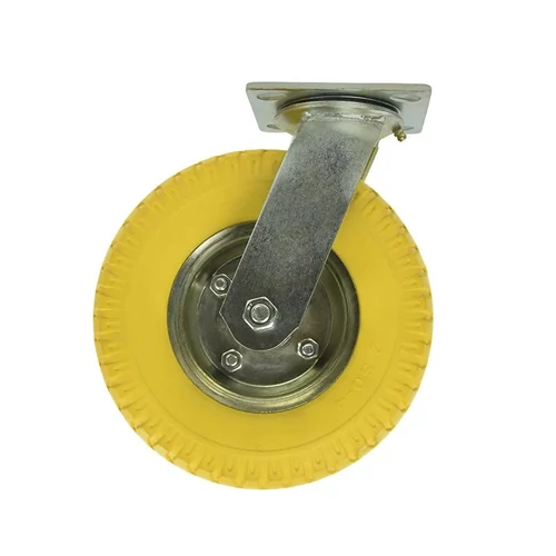 Kép 2/3 - Görgős kerék forgatható PU gumiabronccsal 8" 2,50-4