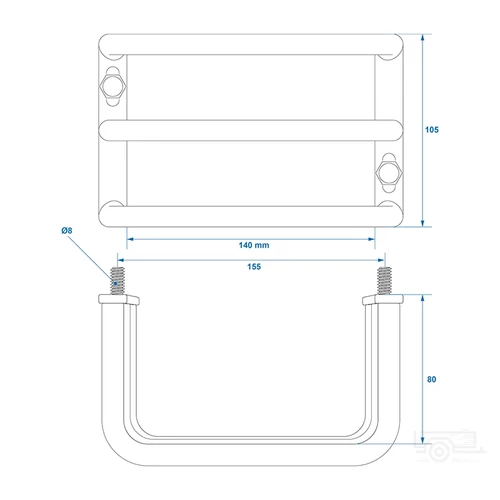 Kép 6/6 - Hátsó lámpa védő 140x105x80mm