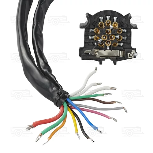 Kép 5/5 - Csatlakozóaljzat 13 tűs PVC Jaeger típusú + 1,50 M kábel