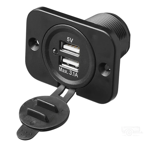 USB-port dupla süllyeszthető 3100mA 12V/24V