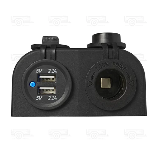 Kép 2/6 - DIN aljzat + USB-port dupla 2x2100mA