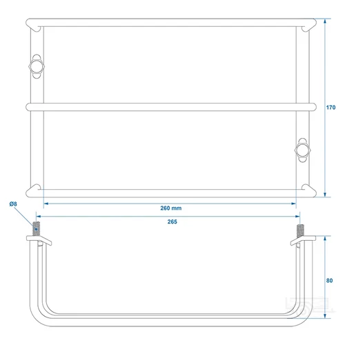 Kép 6/6 - Hátsólámpa védő 260x170x80mm