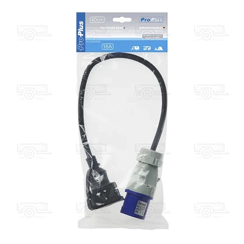 Kép 3/3 - Adapterkábel, 40 cm, CEE dugóról Schuko aljzatra