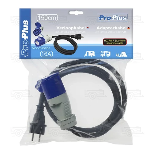 Kép 5/5 - Adapterkábel, 150cm 3x2,5mm², Schuko csatlakozótól CEE-ig