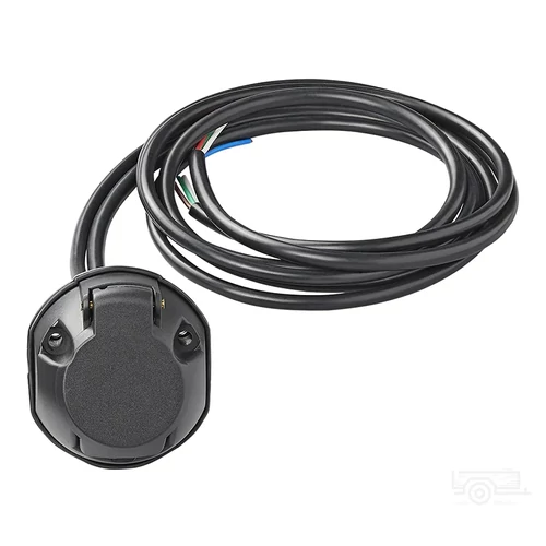 Kép 2/5 - Előre vezetékelt aljzat szerelvény 7+1 tűs PVC + 1,50M kábel 8 vezeték