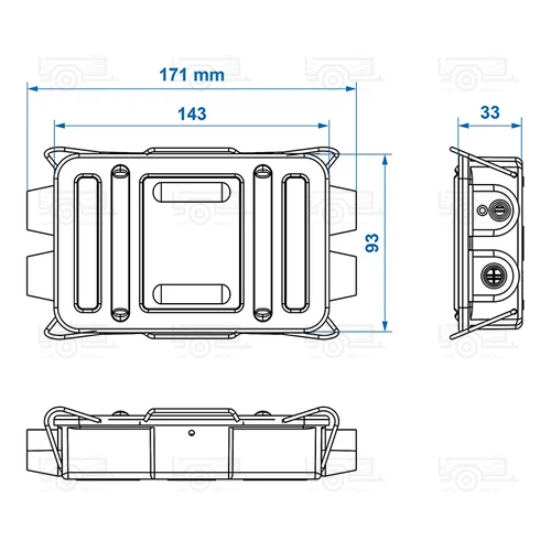 Kép 6/6 - Pro bekötő doboz, fém fedéllel 8x4