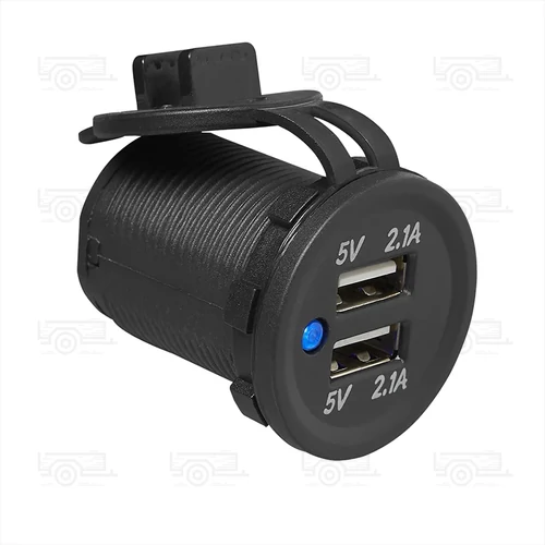 USB-port dupla süllyeszthető 2x2100mA 12V/24V