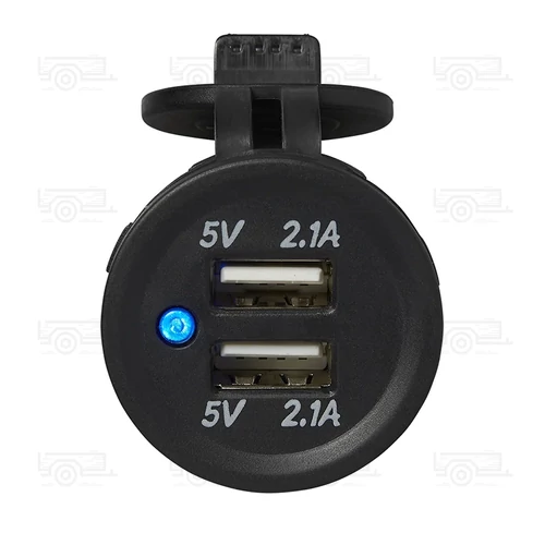 Kép 4/7 - USB-port dupla süllyeszthető 2x2100mA 12V/24V
