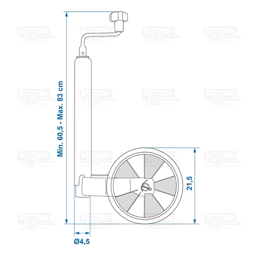 Kép 7/7 - ProPlus orrkerék 48 mm 22x70 - erősített műanyag kerékkel