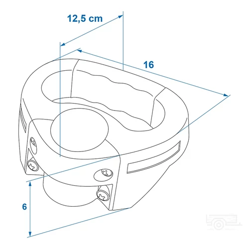 Kép 5/5 - Univerális fogantyú, 48 mm átmérőjű orrkerekekhez