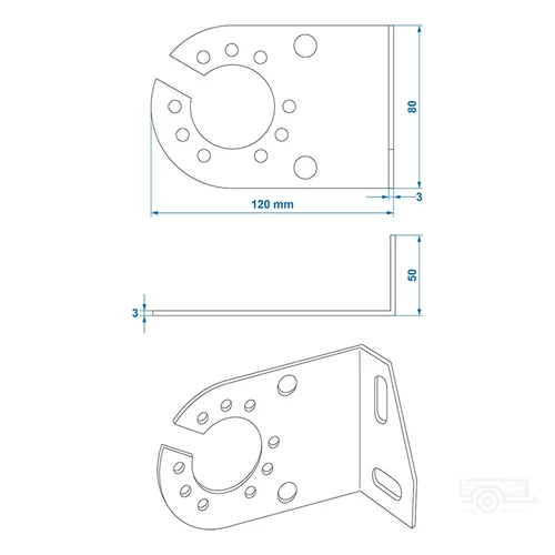 Kép 4/4 - Dugaljtartó - Dugaljlemez - Fix