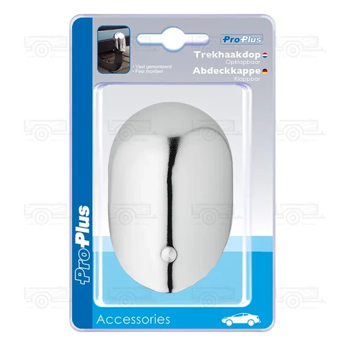 Kép 7/7 - Vonóhorogfedél króm fém összehajtható