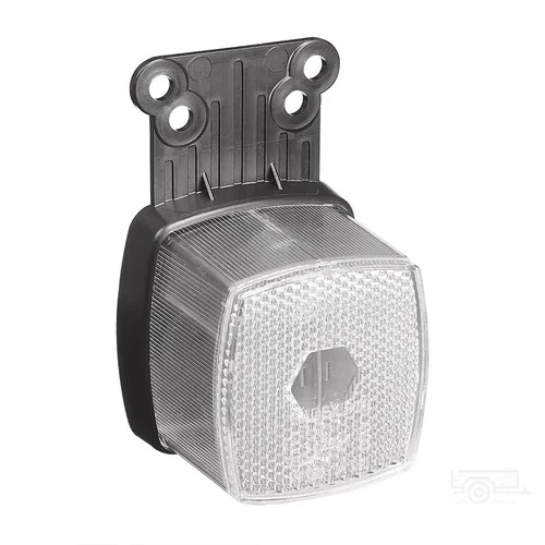 Kép 2/5 - Első helyzetjelző lámpa, fehér, 66x62mm reflektorral a konzolon