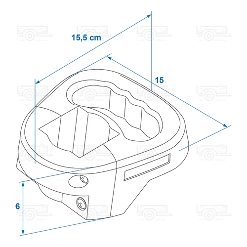 Kép 6/6 - Univerális fogantyú, 60 mm átmérőjű orrkerekekhez