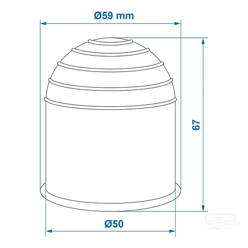 Kép 3/3 - Vonóhorog kupak króm