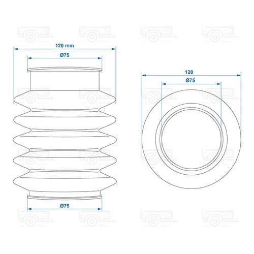 Kép 5/5 - ProPlus gumiharang Knott KF/KRV/KFG 27/30/35 fékvezérlőre