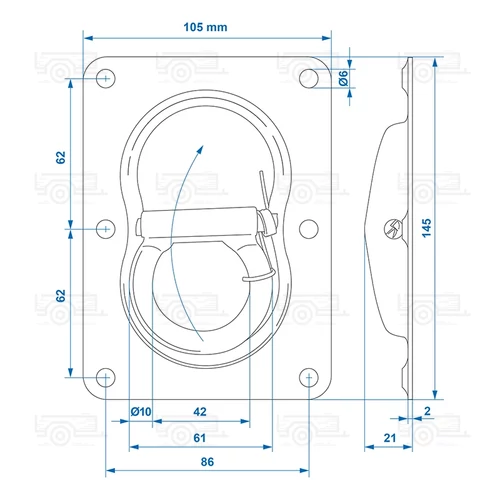 Kép 7/7 - Rakományrögzítő dupla, 105x145 mm