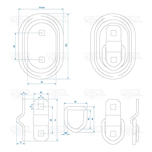 Kép 5/5 - Rakományrögzítő ovális