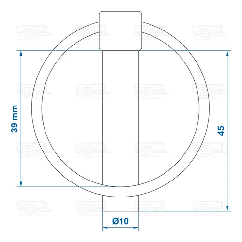 Kép 3/3 - Sasszeg, gyűrűvel Ø 10 mm