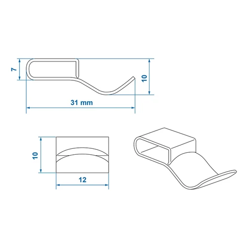 Kép 6/6 - ProPlus kábel rögzítő fül, Ø6-8 mm