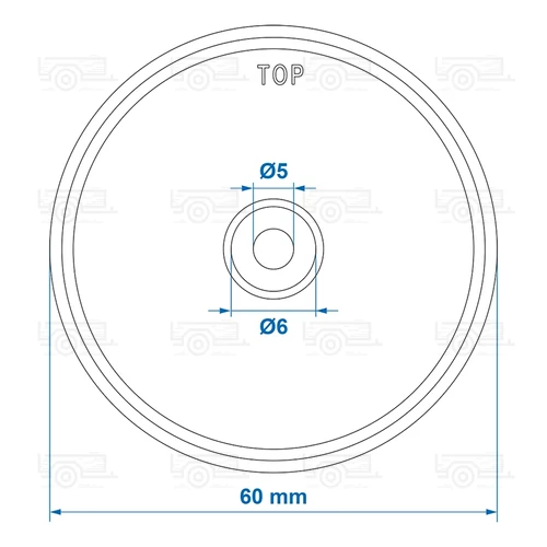 Kép 5/5 - ProPlus piros prizma, furattal, Ø60mm