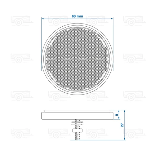 Kép 5/5 - ProPlus narancs prizma, csavarral, Ø60mm