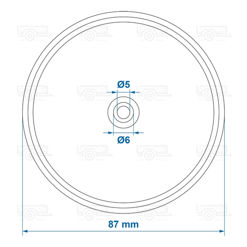 Kép 5/5 - ProPlus piros prizma, furattal, Ø80mm