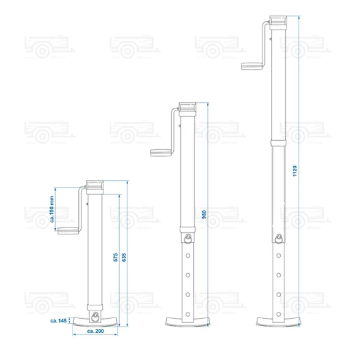 Kép 5/5 - ProPlus Heavy Duty támasztóláb, 635-1120 mm, 3500 kg