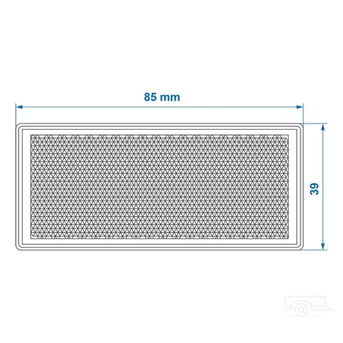 Kép 5/5 - ProPlus fehér prizma, öntapadós, 85x39 mm